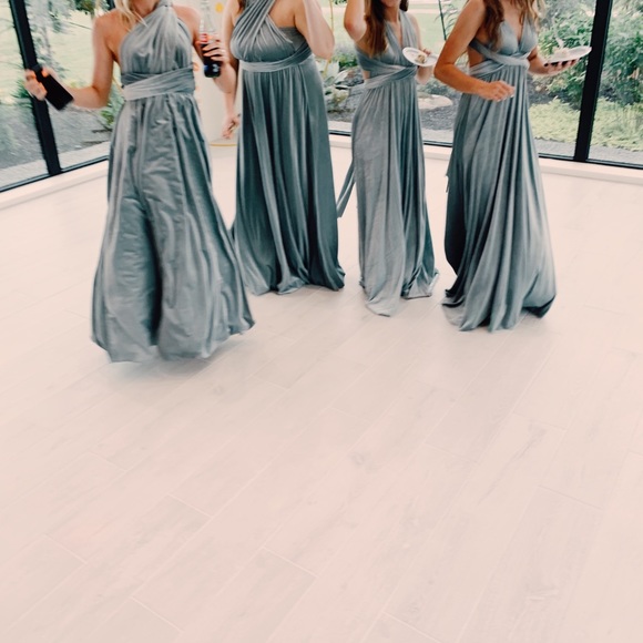 VELVET INFINITY BRIDESMAIDS DRESS (ICY BLUE) - Picture 3 of 3